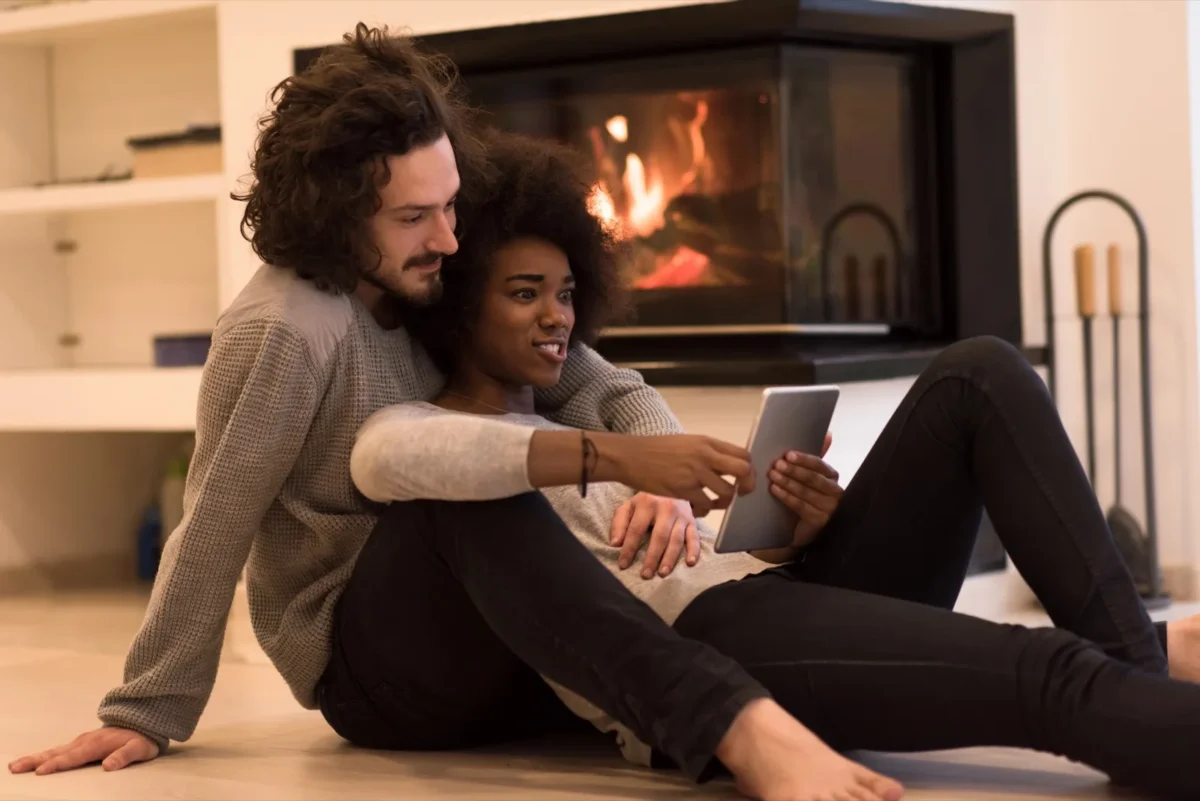 couple being loving and attentive with each other