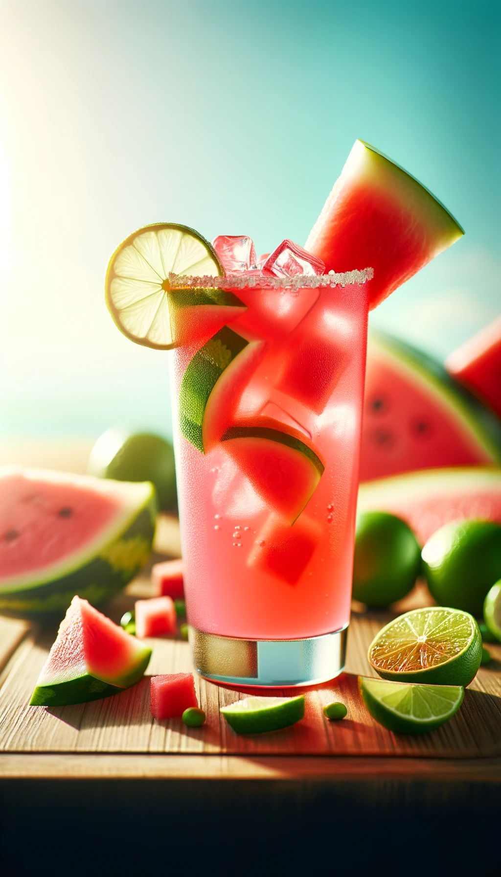 A summery delight, this mocktail combines the sweetness of watermelon with the tanginess of lime.