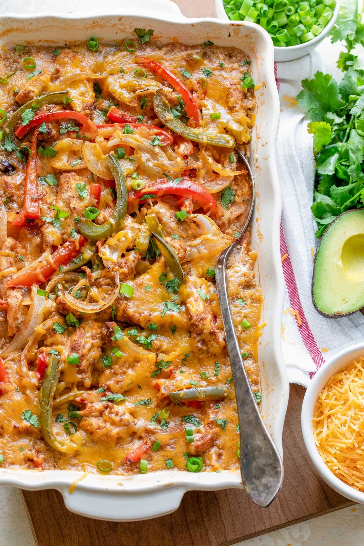 Mexican Chicken Fajita Casserole