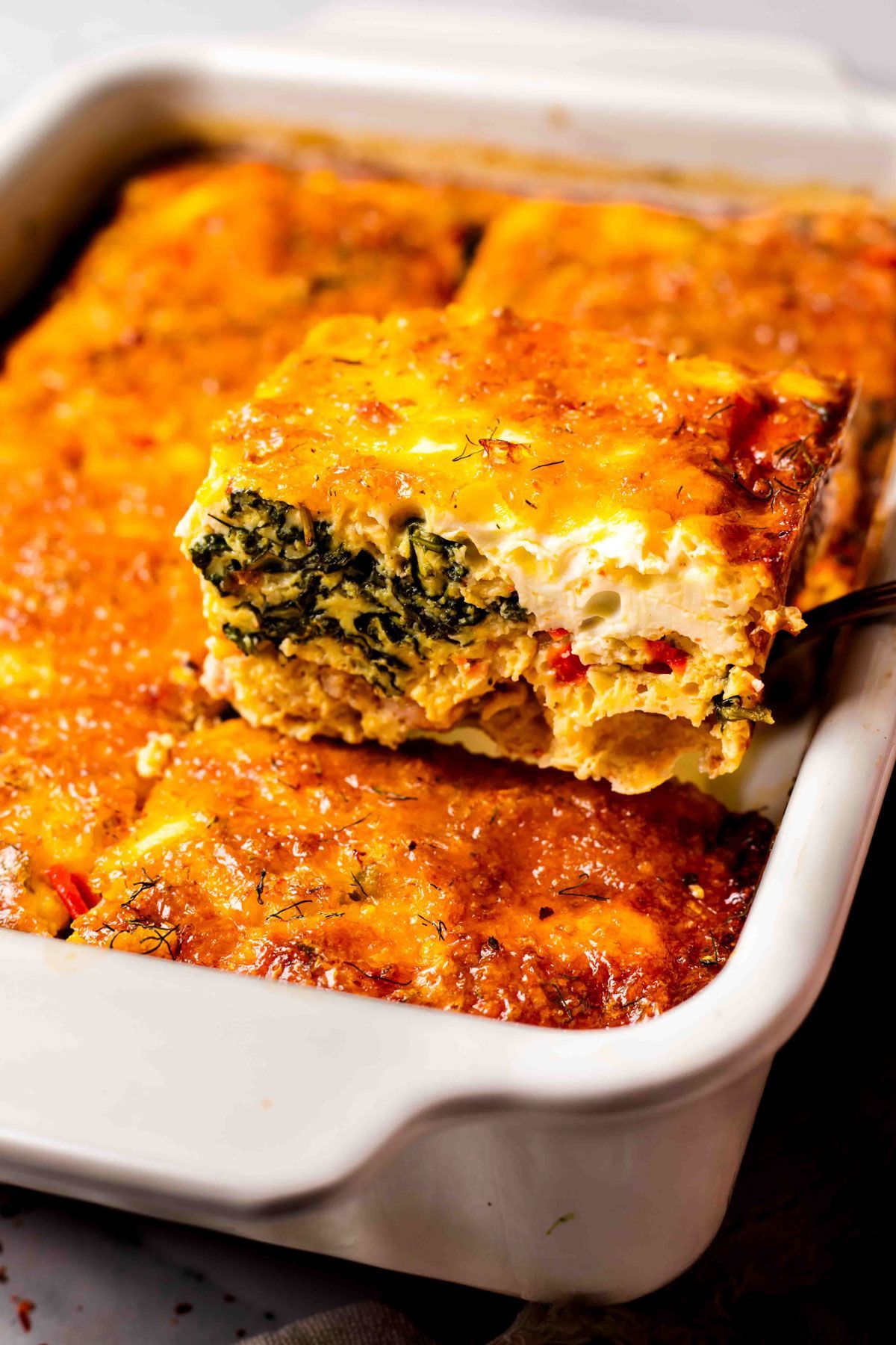 Sausage and Spinach Breakfast Casserole