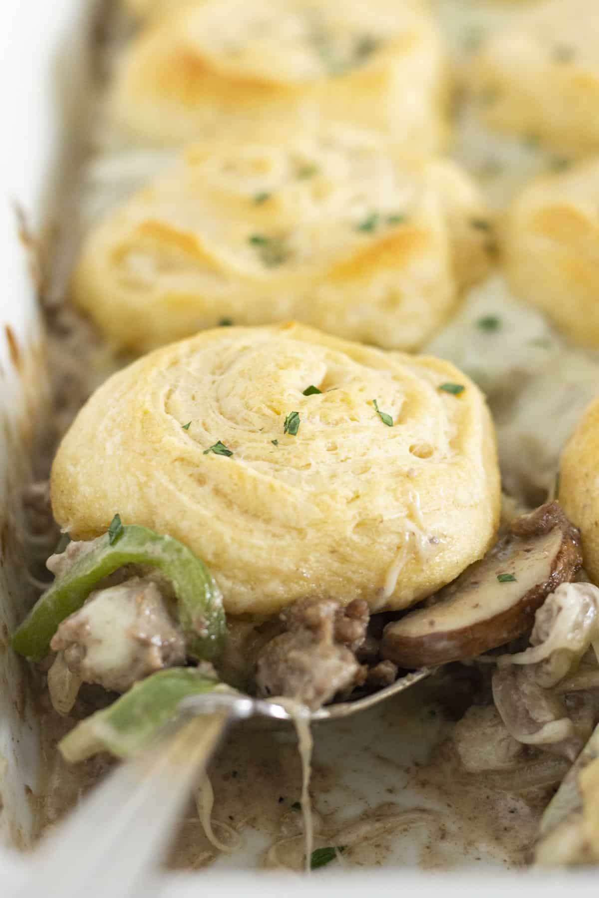 Philly Cheesesteak Casserole