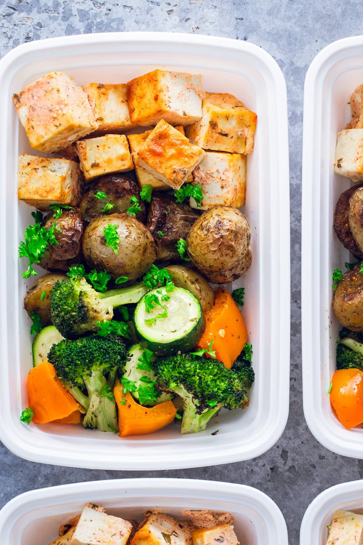 Sheet Pan Buffalo Tofu Meal Prep