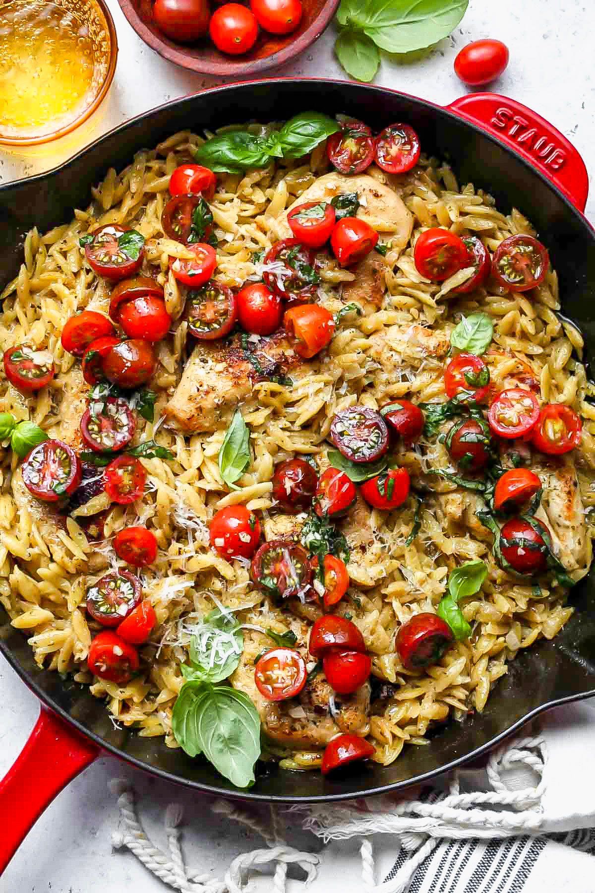 Pesto Chicken and Orzo