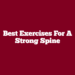 Best Exercises for a Strong Spine