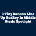 3 tiny dancers line up but boy in middle steals spotlight