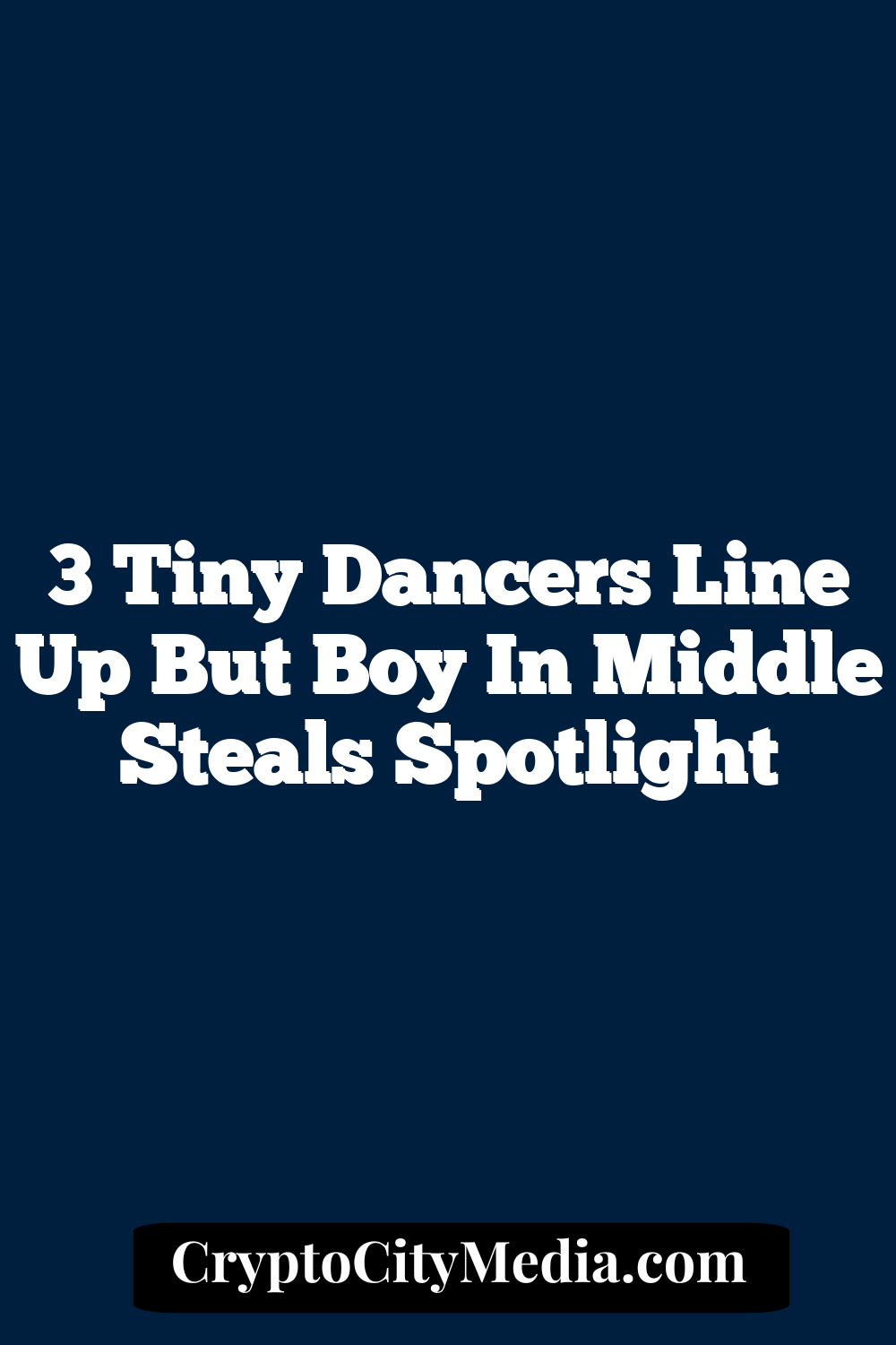 3 tiny dancers line up but boy in middle steals spotlight